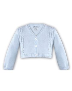Sarah Louise Boys Pale Blue Knitted Cable Cardigan 