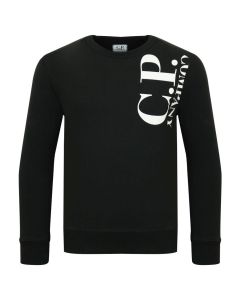 C.P. Company Boys Shoulder and Back Logo  Black Sweatshirt
