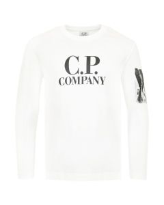 CP COMPANY White Pocket Print T Shirt
