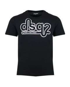 DSQUARED2 Black Large White Logo T-Shirt