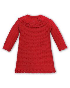 Sarah Louise Girls Red Knitted Dress