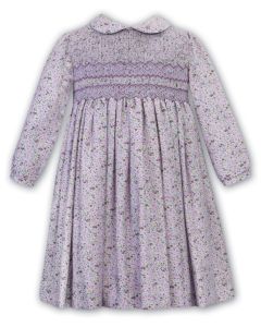 Sarah Louise Girls Ivory And Lilac Floral Dress
