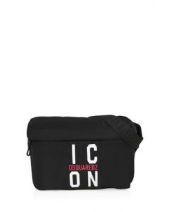 DSQUARED2 Kids Black Icon Large Logo Belt Bag
