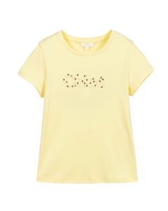 Chloé Yellow Sequinned Logo T-Shirt