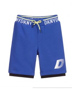 DKNY Bright Blue Cotton Jersey Shorts