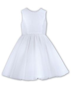 Sarah Louise Girls White Ballerina Length Dress