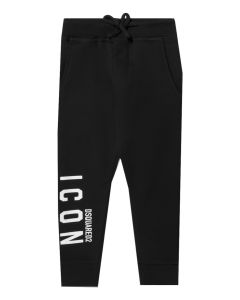 DSQUARED2 ICON Jet Black Joggers With White Logo