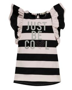 Everything Must Change Girls Black and Pink Striped Dress