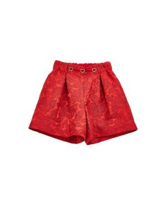 Monnalisa Girls Red Diamanté Heart Shorts