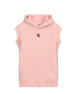 Calvin Klein Jeans Girls Pink Sleeveless Hoodie Dress
