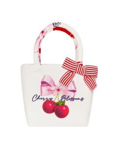 Balloon Chic White & Red Cherry  Handbag