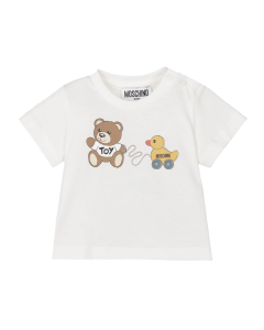 Moschino Baby White Bear And Duck T-Shirt