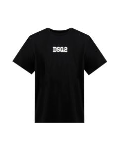 DSQUARED2 Black Slouch Fit T-shirt With White Logo