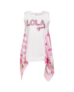 Monnalisa Girls Ivory Lola Bunny Handkerchief Top