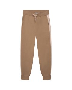 Chloé Girls Beige Cotton Knitted Joggers