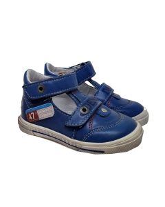 Gbb Boys Royal Blue "Pepino" Ankle Boot With Double Velcro Straps