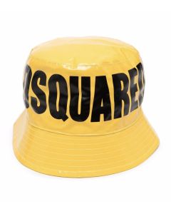 DSQUARED2 Yellow Black Logo Bucket Hat 