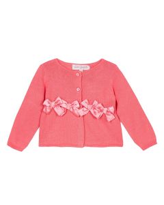 Lili Gaufrette Girl's Sorbet Cardigan with Bows