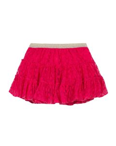 Lili Gaufrette Girl's Pretty Lace Fuchsia Skirt