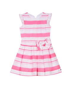 Lili Gaufrette Girl's Pink Striped Dress