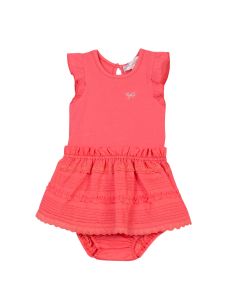 Lili Gaufrette Coral Pink Dress