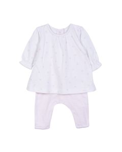 Absorba Pink And White Spot Babygrow
