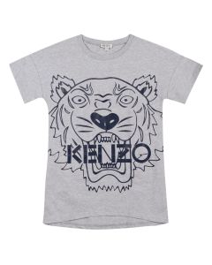 Kenzo Kids Girl's Grey Tiger Jersey Dress