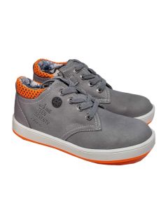 Catimini Boys "Sal Sifis" Grey Shoes With Neon Orange Sole