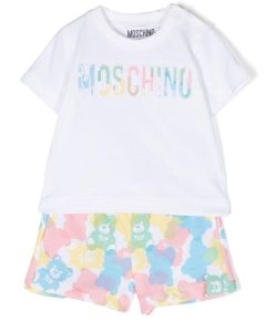 Moschino Baby Girls Multi-Coloured Teddy Cotton Shorts Set