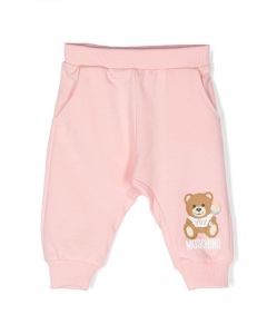 Moschino Baby Pale Pink Teddy Bear With Rattle Cotton Joggers
