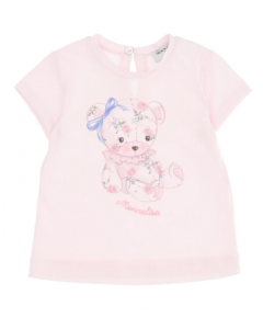 Monnalisa Baby Bear Pink T-Shirt