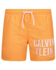 Calvin Klein Boys Vibrant Orange Logo Swim Shorts