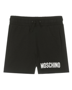 Moschino Boys Black Cotton Jersey Shorts SS24