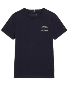 Tommy Hilfiger Boys Navy Blue Cotton Logo T-Shirt SS24