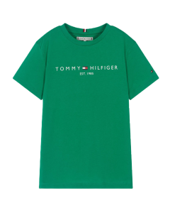 Tommy Hilfiger Girl&#039;s And Boys Olympic Green Short Sleeve T-shirt SS24