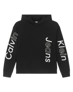 Calvin Klein Boys Black Cotton Hoodie SS24
