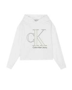 Calvin Klein Girls White Colour Reveal Hoody