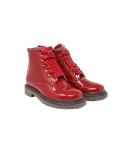Beberlis Red Patent & Glitter Boot