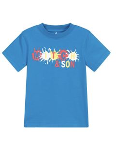 Mitch & Son Boys Blue Cotton Castle T-Shirt