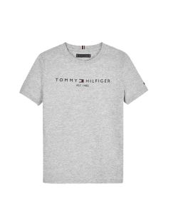 Tommy Hilfiger Girls Grey Essential Logo T-shirt