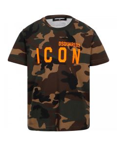 DSQUARED2 Kids Camouflage Icon T-Shirt
