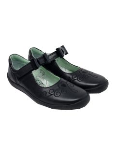 Start-Rite Black Leather Princess Elza School Shoes