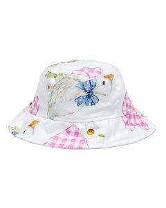 Monnalisa Bebé Girls Pink Cotton Sun Hat