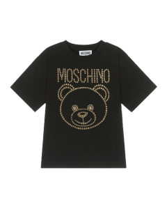 Moschino Girls Black Studded Teddy T-Shirt