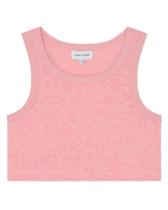 Marc Jacobs Girls Pink Towelling Crop Top SS24