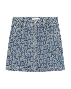 Marc Jacobs Girls Jumbled Monogram Denim Skirt SS24