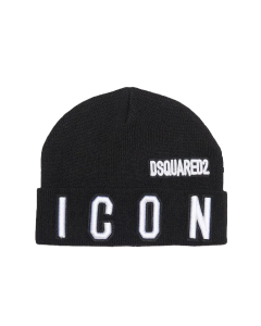 Dsquared2 ICON Black Beanie Hat SS24