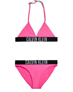 Calvin Klein Girls Triangle Bikini Set Loud Pink