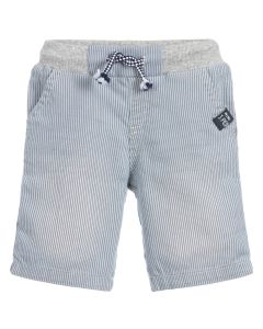 3Pommes Boys Blue Pin Striped Cotton Shorts