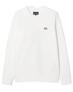 Emporio Armani Boys White Ruberised  Logo Sweatshirt